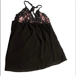 Torrid lvndr blk boudoir lace babydoll